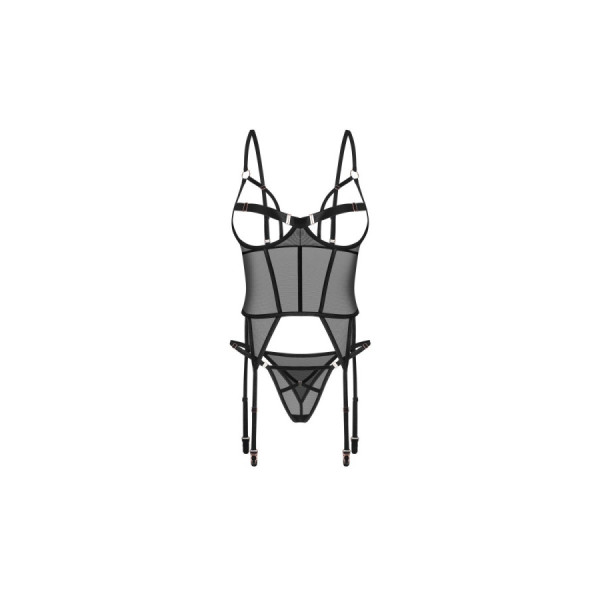 Euridia corset et string - Noirs